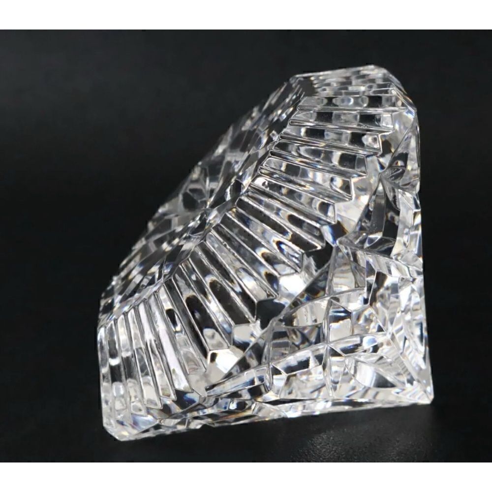 Waterford Crystal Lismore Diamond Paperweight 3-1/2" x 2-3/8" / excellent